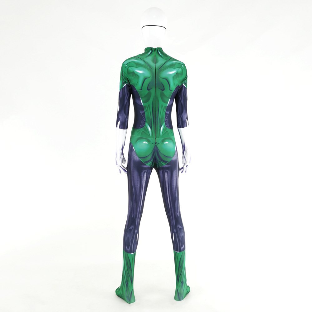 Halloween Women 3D Green Lantern Bodysuit Green Lantern costume Cosplay zentai suit