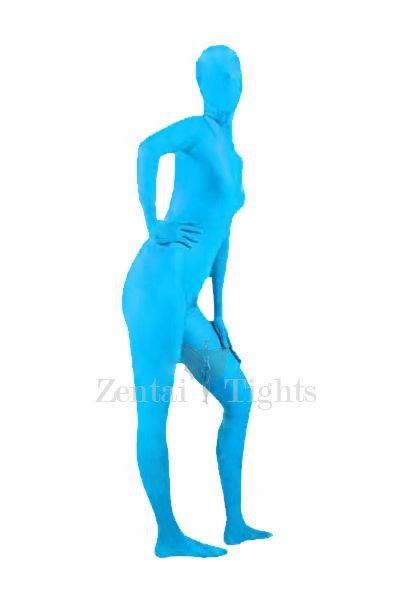 Azure Lycra Spandex Unisex Full body Zentai Suit