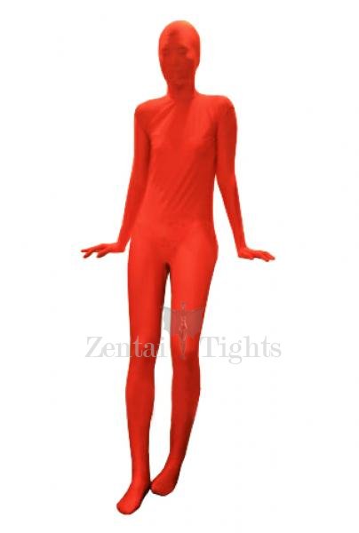 Red Lycra Silk Unisex Full body Zentai Suit