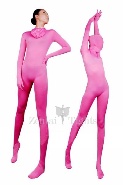 Unicolor Full Body Full body Zentai Suit Zentai Tights Pink Lycra Spanex Unisex Full body Zentai Suit