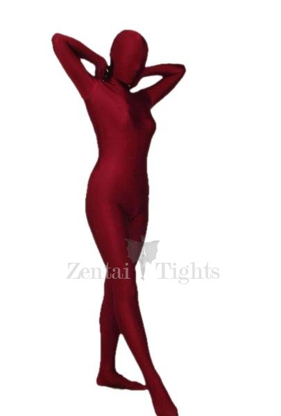 Crimson Lycra Spandex Full body Zentai Suit