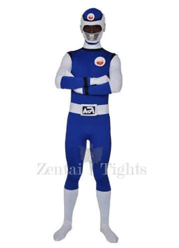 Deep Blue Lycra Spandex  Men\'s Full body Zentai Suit