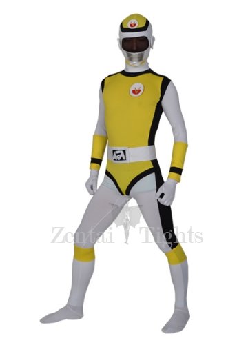 Yellow Lycra Spandex  Men\'s Full body Zentai Suit