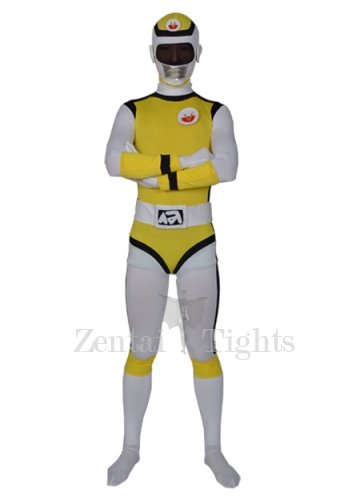Yellow Lycra Spandex  Men\'s Full body Zentai Suit