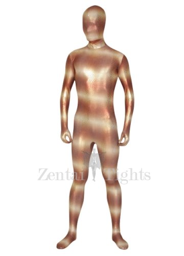 Golden Lycra Spandex Unisex Full body Zentai Suit