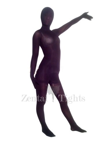 Black Transparent Velvet Unisex Full body Zentai Suit