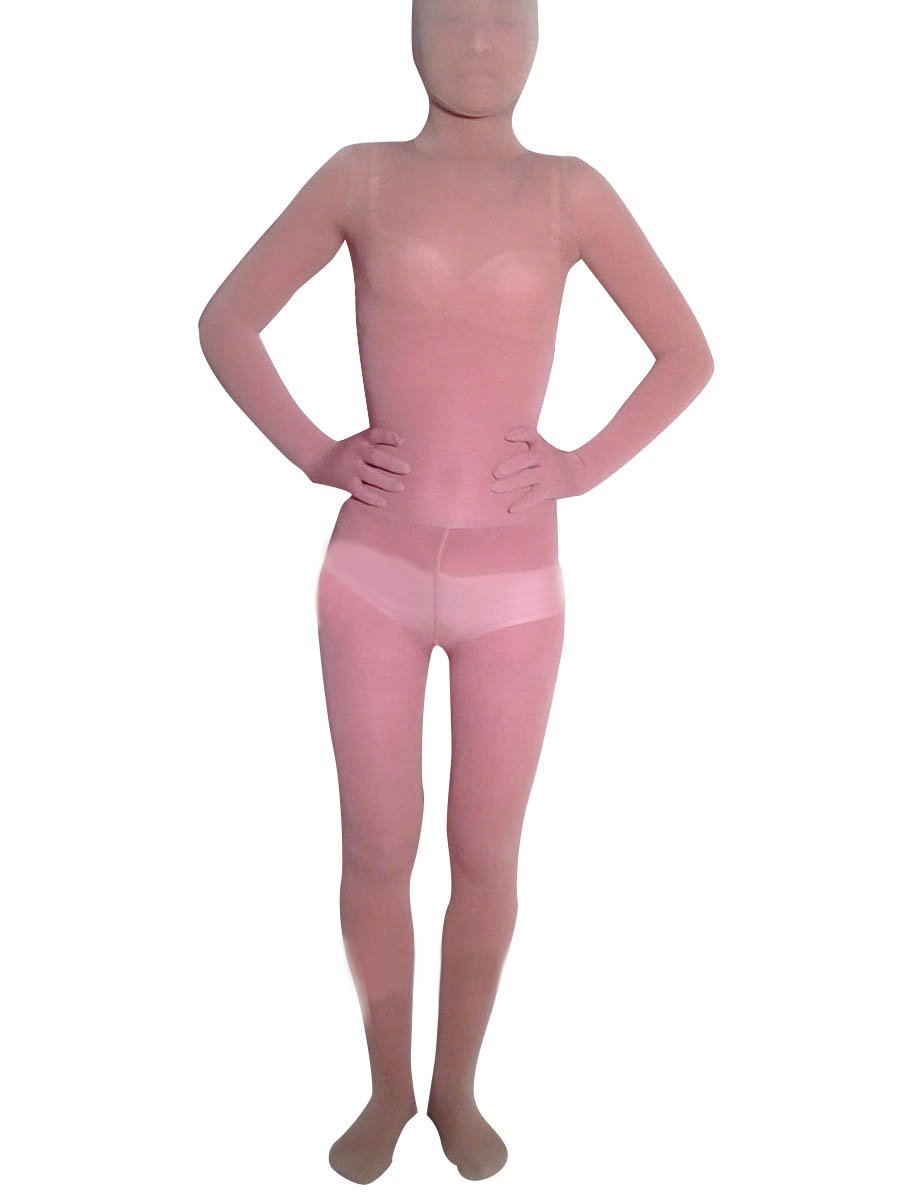 Flesh Transparent Velour Unisex Full body Zentai Suit