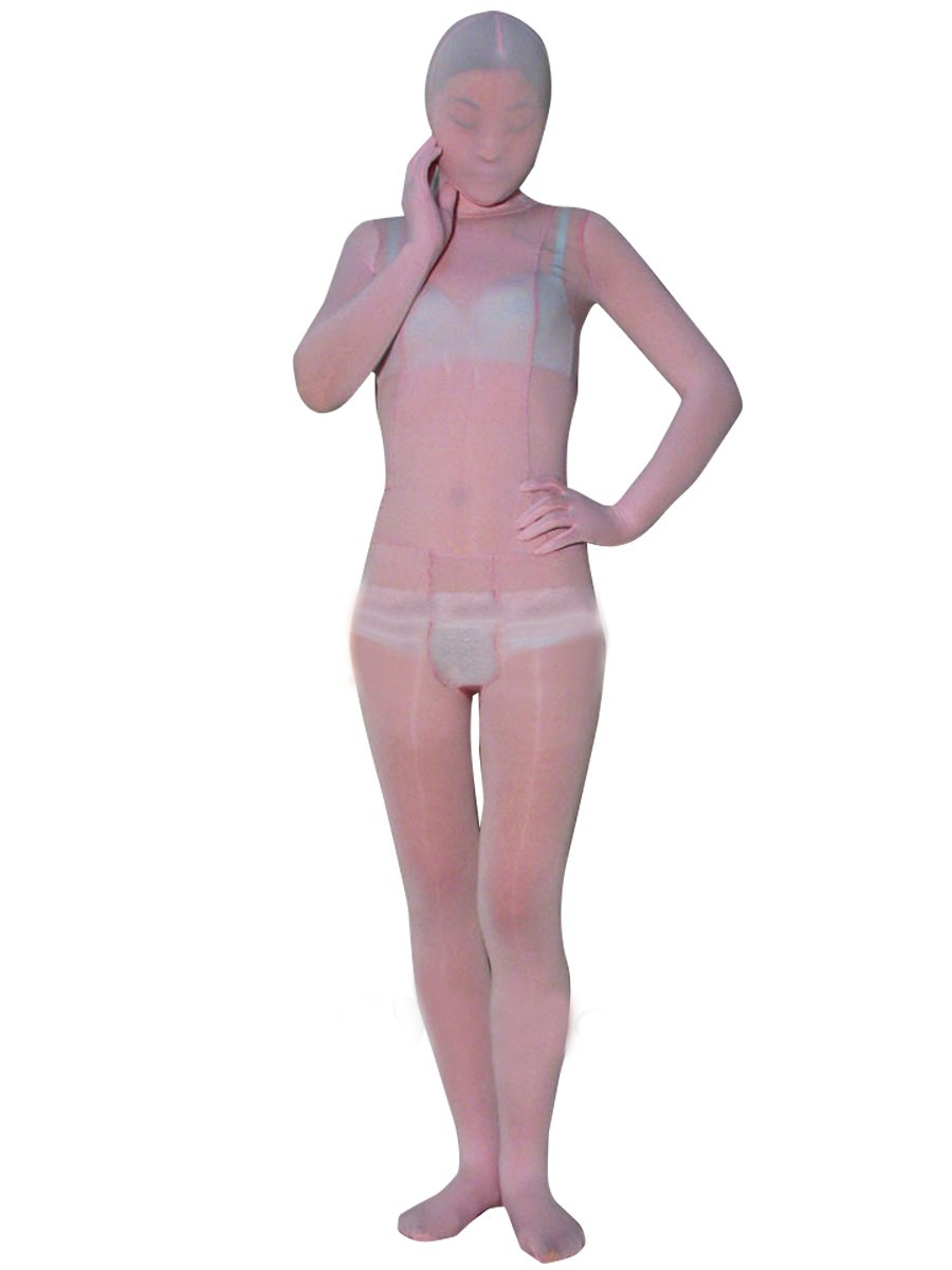 Light Pink Velvet Unisex Full body Zentai Suit