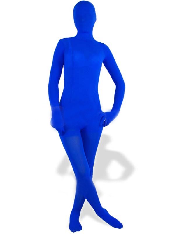 Royal Blue Velour Unisex Full body Zentai Suit