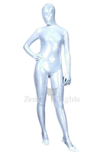 White PVC Full Body Full body Zentai Suit Zentai Tights Full body Zentai Suit