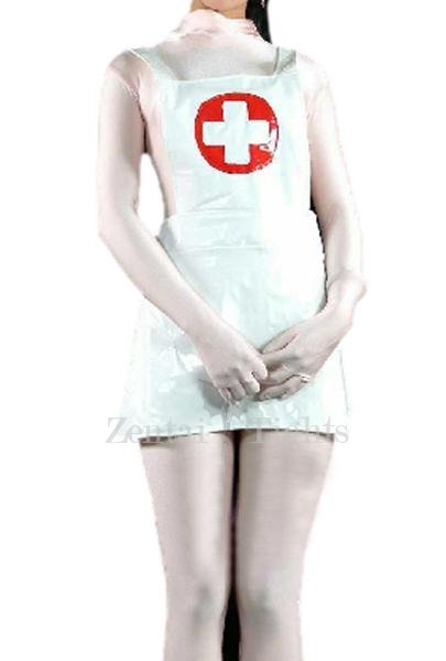 White Sexy Nurse PVC Apron