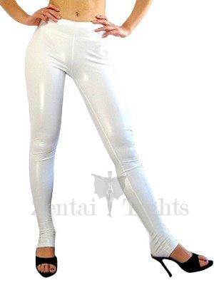 White Shiny Metallic Sexy Trousers