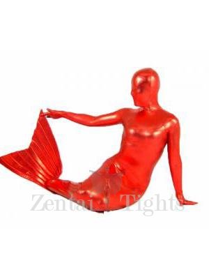Top Red Shiny Metallic Unisex Full body Zentai Suit