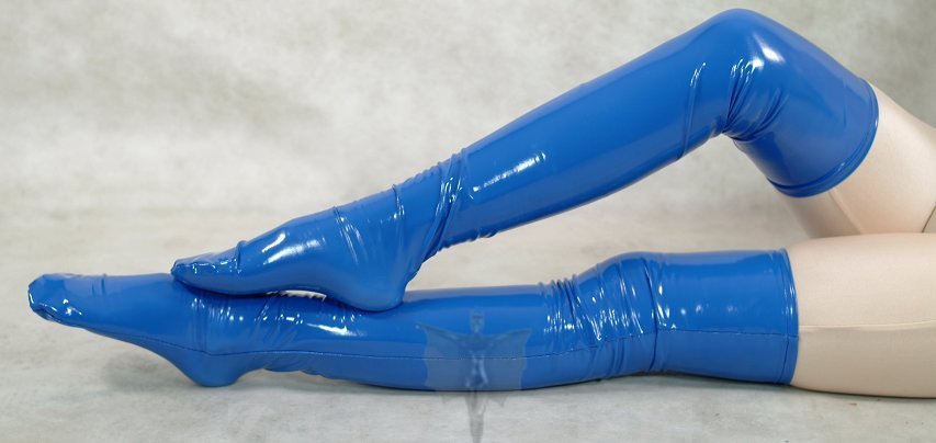 ZENTAI Blue PVC Stockings