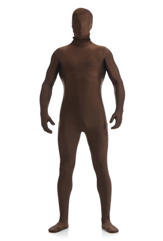 Deep Coffee Chocolate Color Full Body Spandex Holiday Unisex Lycra Morph Zentai Suit