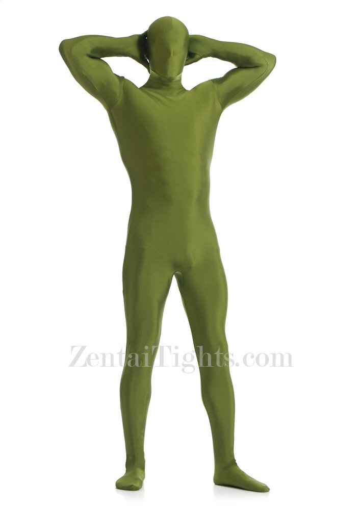 Deep Green Olive Green Full Body Spandex Holiday Unisex Lycra Morph Zentai Suit