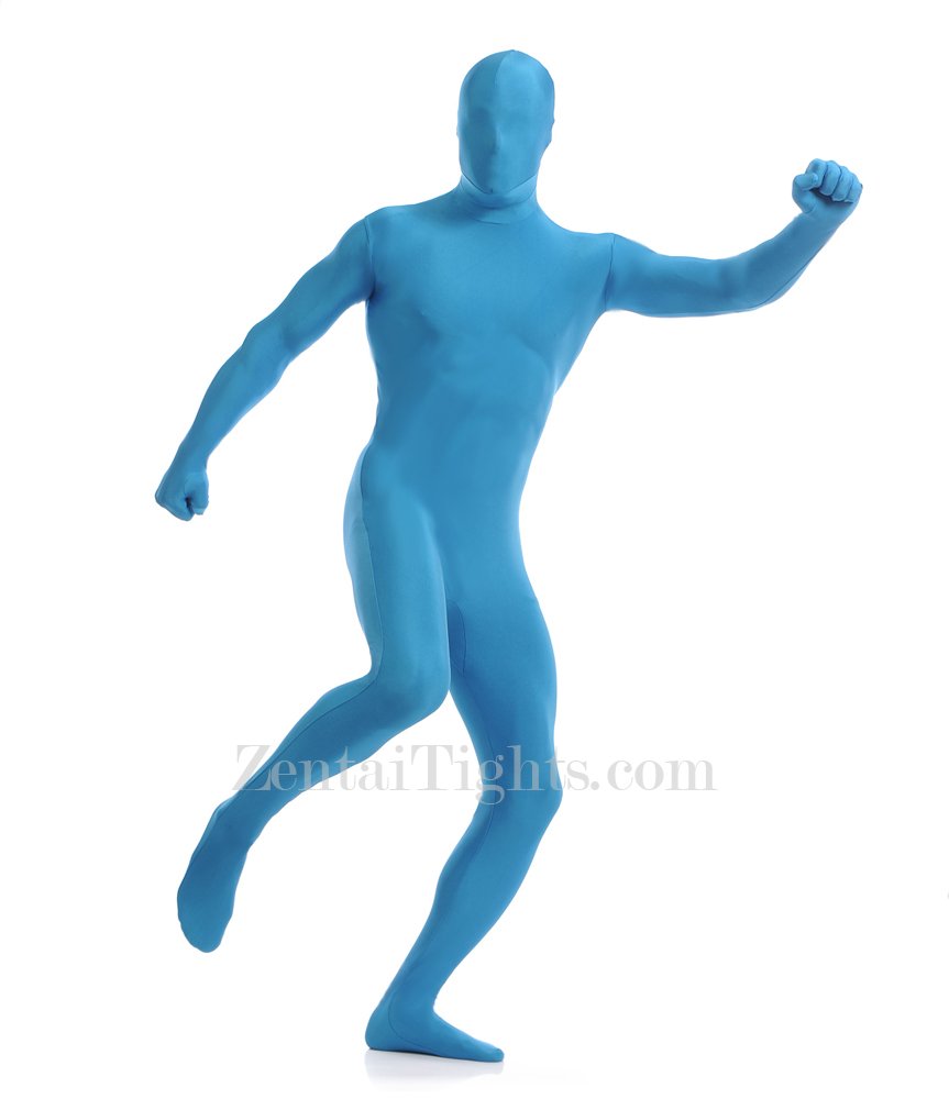 Light Blue Full Body Spandex Holiday Lycra Cosplay Zentai Suit